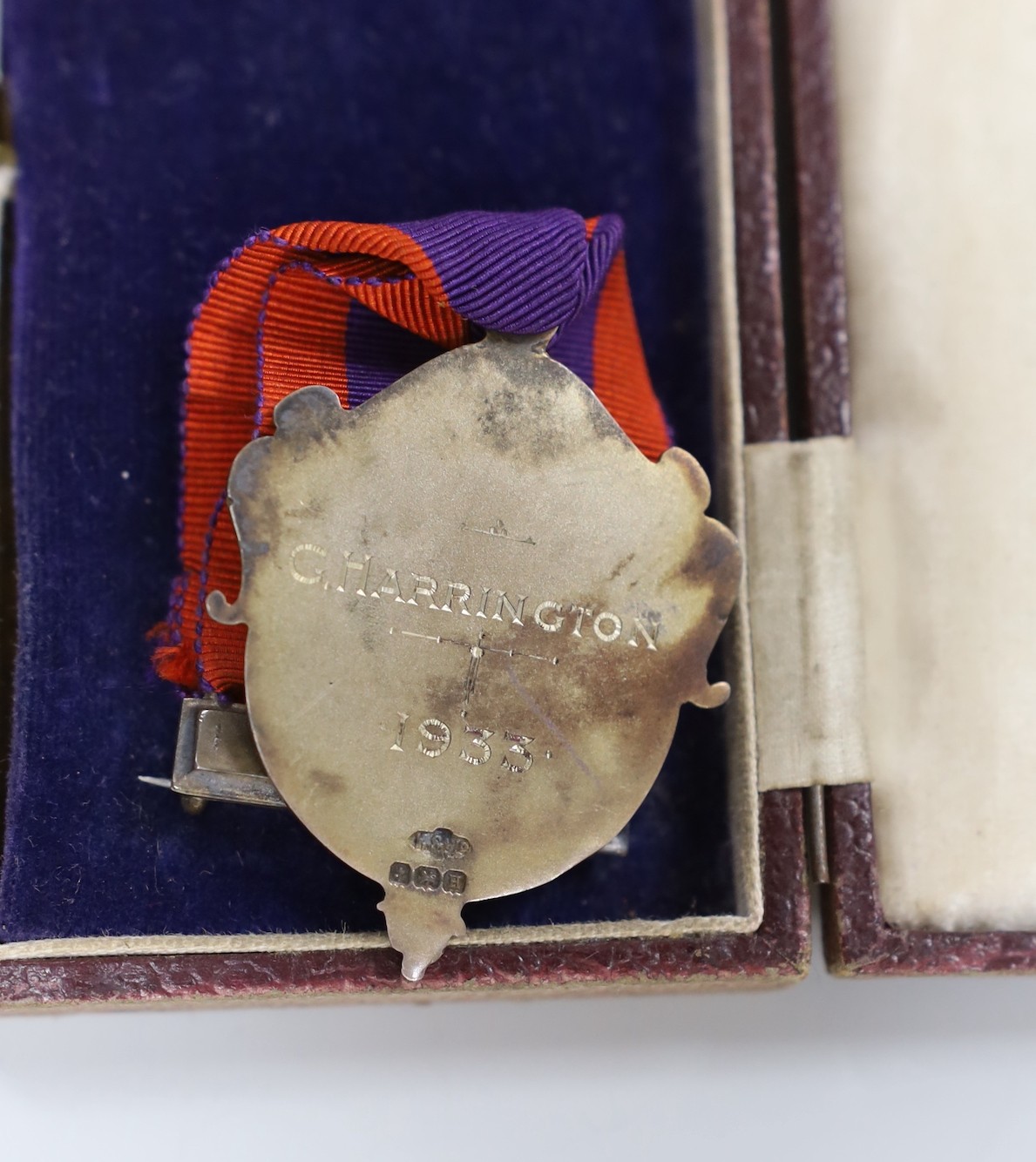 A WWI and WWII Special Constabulary group to PTE. G. HARRINGTON R. SUSSEX R and Special Constabulary for Faithful Service in Brighton Special Constabulary and WWII Defence Medal with silver and enamel masonic medal